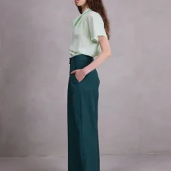 Filipa lichtgroen gestreepte blouse