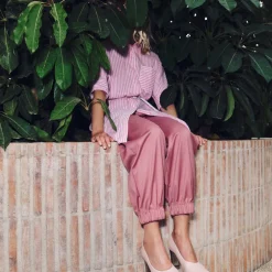 Fina broek in old rose