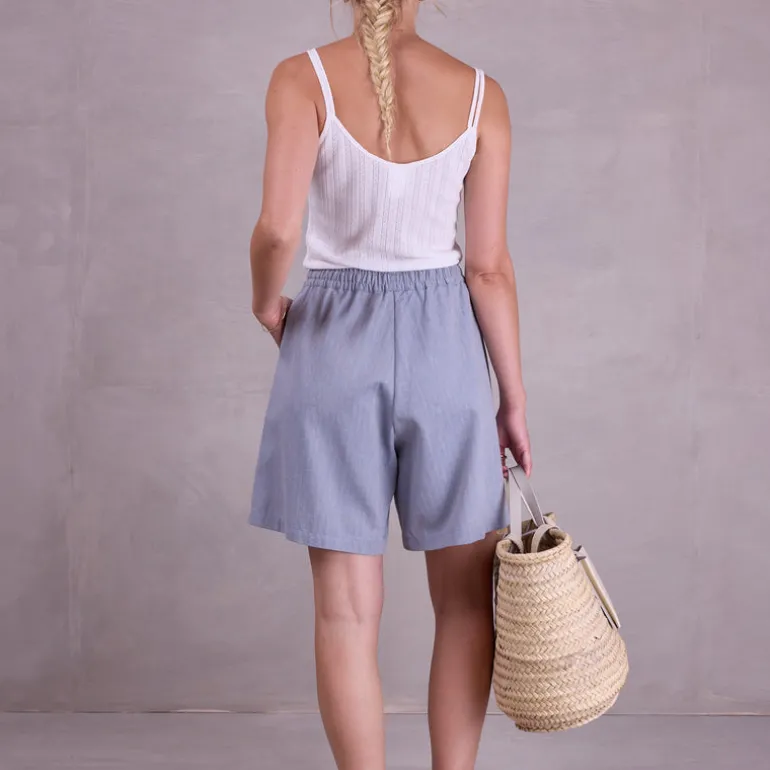 Fleur wit pointelle jersey topje