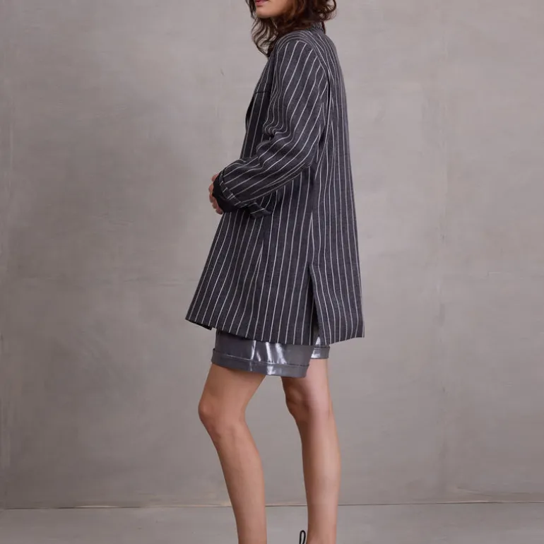 Flint vest in black stripes