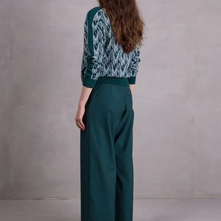 Fong broek in bottle green
