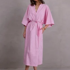 Freya jurk in pink stripes