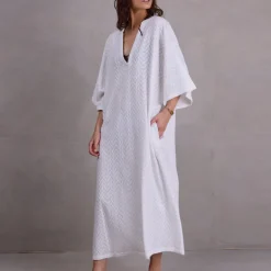 Freya witte broderie jurk