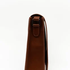 Medium crossbody handtas in cognac nappaleer