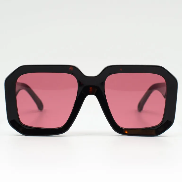 Onassis zonnebril in dark tortoise / cherry