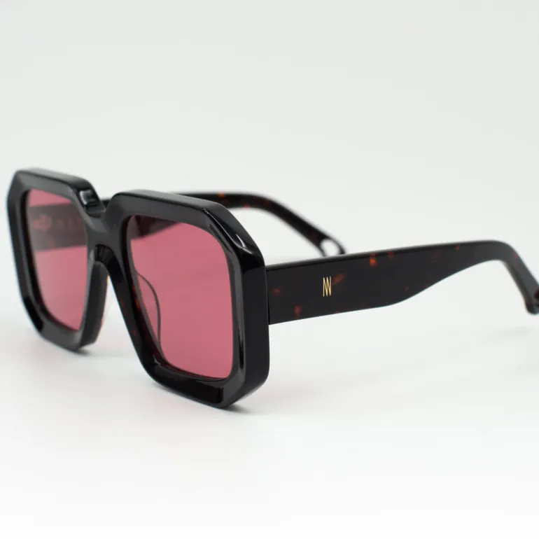 Onassis zonnebril in dark tortoise / cherry