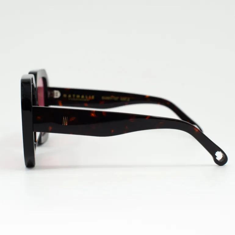 Onassis zonnebril in dark tortoise / cherry