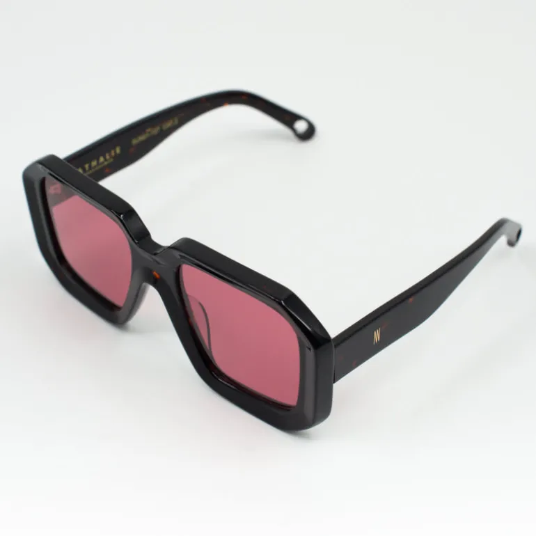 Onassis zonnebril in dark tortoise / cherry