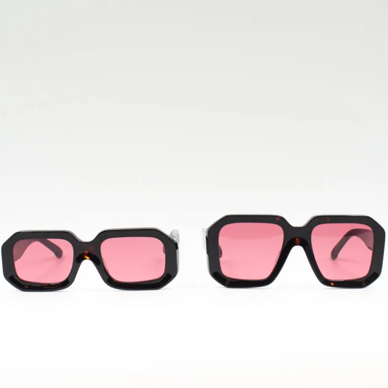 Onassis zonnebril in dark tortoise / cherry