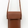 Smartphone bag in cognac nappaleer