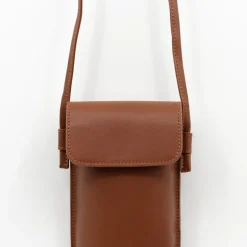 Smartphone bag in cognac nappaleer
