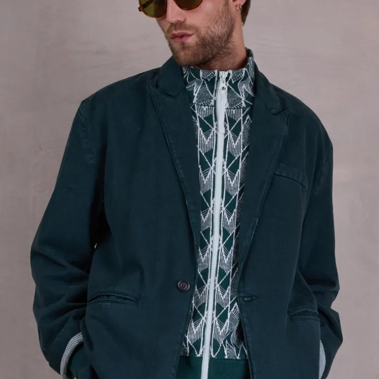 Spoleto vest in evergreen