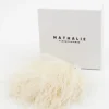 Zaza broche met veren in ecru