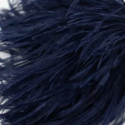 Zaza broche met veren in indigo