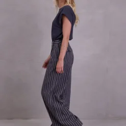 Zoella broek in black stripes
