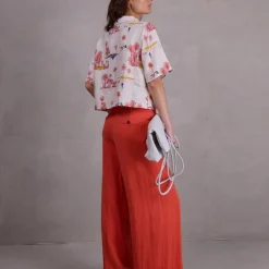 Zoella broek in flame Tencel
